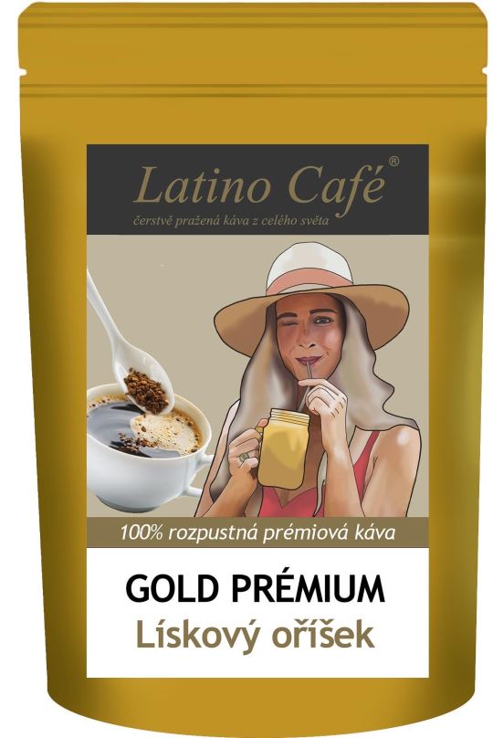 Káva Latino Café Instant Gold Lískový oříšek, varianta Gold instant 1 kg