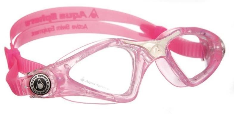 Plavecké brýle Aquasphere Kayenne Junior, růžová/bílá, čirý zorník