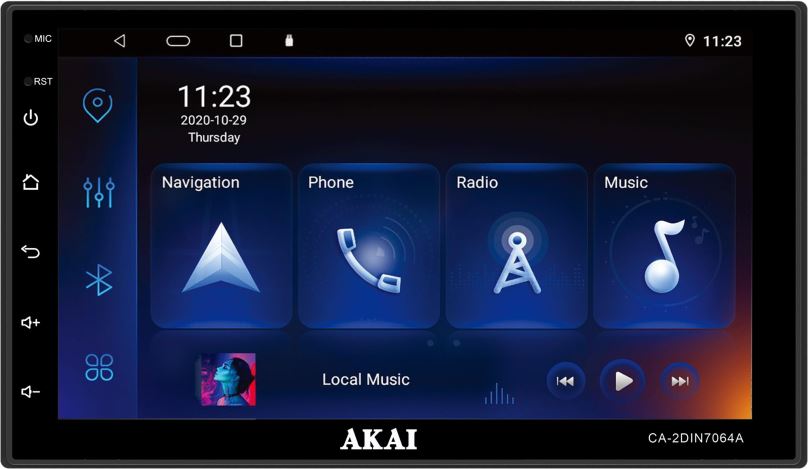 Autorádio Akai 2-DIN autorádio se 7" displejem + Android CA-2DIN7064A