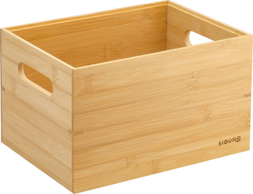 Úložný box Siguro Box Bamboo Line 7 l, 16 x 18,5 x 26 cm