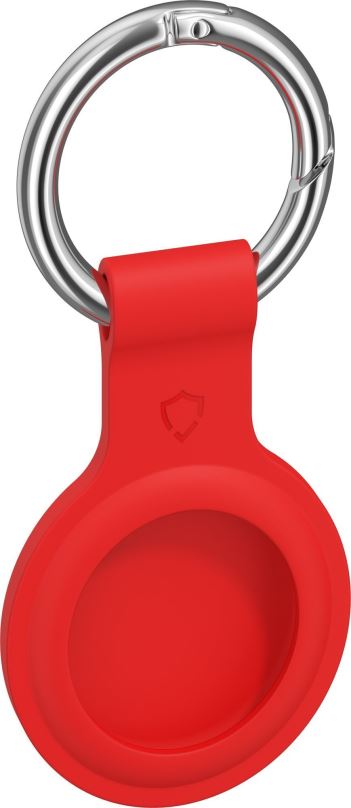 AirTag klíčenka AlzaGuard Silicone Keychain pro Airtag červená