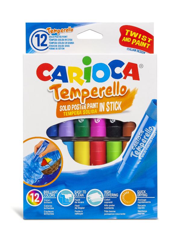 Carioca temperové barvy v tyčince 12 ks