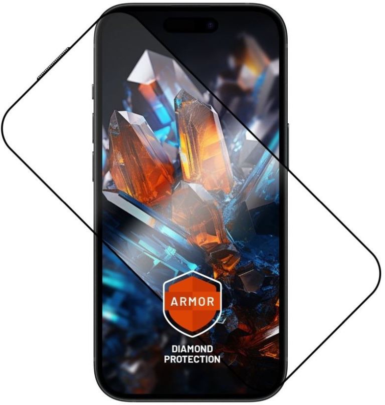 Ochranné sklo FIXED Armor s aplikátorem pro Apple iPhone 15 černé
