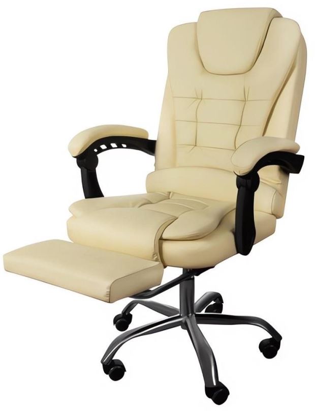 Kancelářská židle Malatec 23287 Kancelářská židle EKO kůže krémová