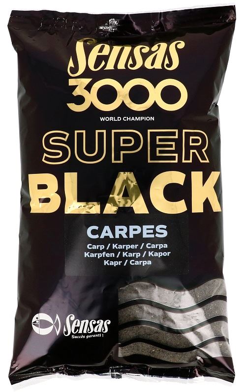 Sensas Vnadící směs 3000 Super Black Carpes (Kapr-černá) 1kg