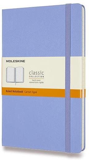 Zápisník Moleskine L, tvrdé desky, linkovaný, nebesky modrý