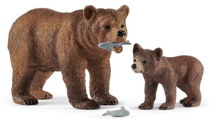 Figurky Schleich Medvědice Grizzly s mládětem 42473