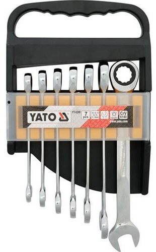 Sada ráčnových klíčů YATO  klíčů očkoplochých 7ks 10-19 mm ráčnové