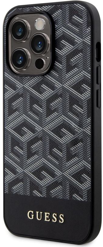 Kryt na mobil Guess PU G Cube MagSafe Kompatibilní Zadní Kryt pro iPhone 13 Pro Max Black