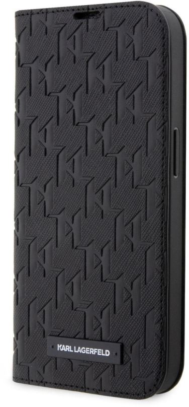 Pouzdro na mobil Karl Lagerfeld Saffiano Monogram Book Pouzdro pro iPhone 14 Pro Black