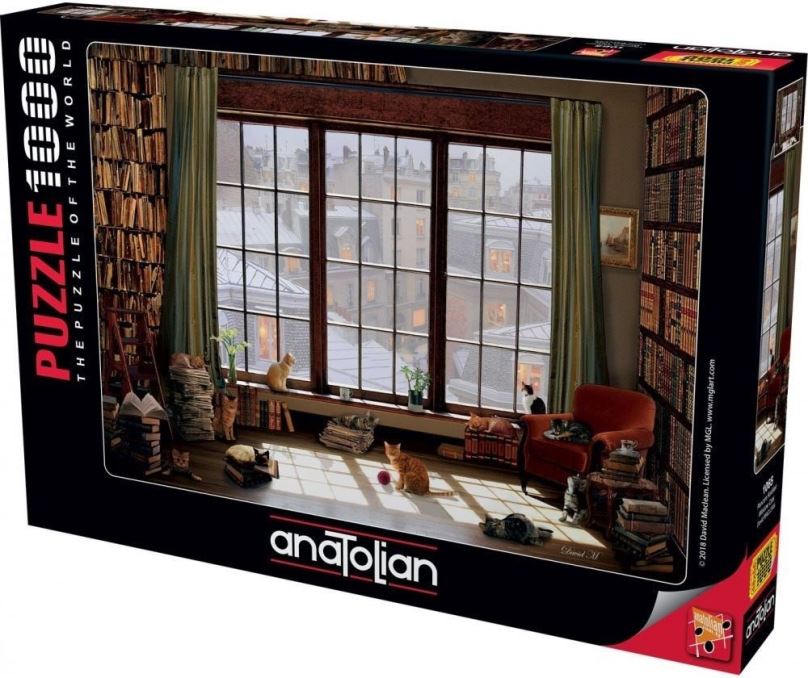 Puzzle Anatolian Puzzle Kočky u okna 1000 dílků