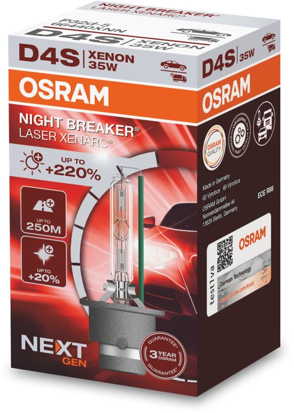 Xenonová výbojka Osram Xenarc D4S Night Breaker Laser Next. gen+220%