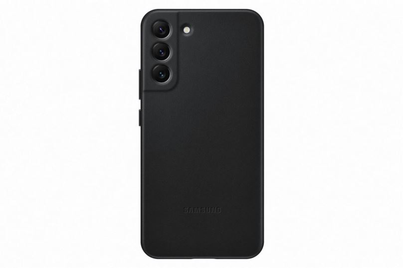 Kryt na mobil Samsung Galaxy S22+ 5G Kožený zadní kryt černý