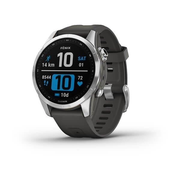 Chytré hodinky Garmin Fenix 7S Silver/Graphite Band