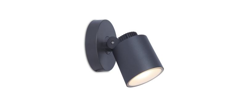 Lutec 6609202118 LED venkovní nástěnná lampa Explorer 1x5W | 380lm | 3000K | IP54 - s nastavitelnou hlavou