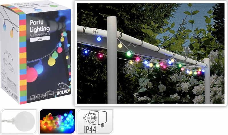 HOMESTYLING HOMESTYLING Světelný řetěz venkovní LED PARTY barevná 80 LED KO-AX8779200