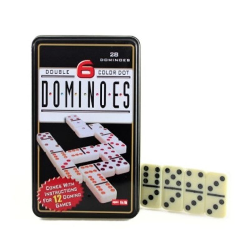 Domino v plechové krabičce