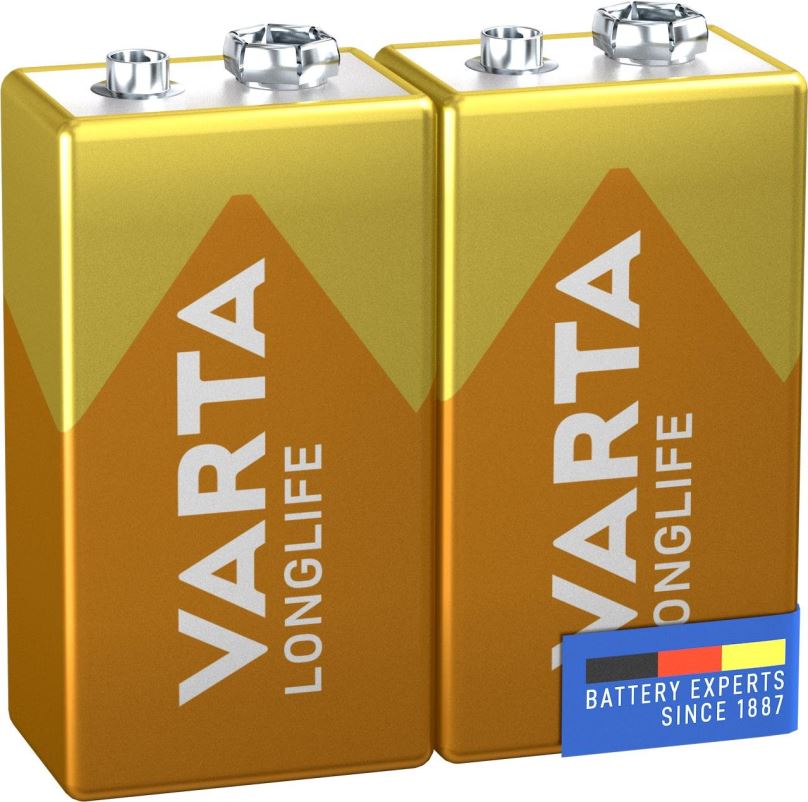 Jednorázová baterie VARTA alkalická baterie Longlife 9V 2ks
