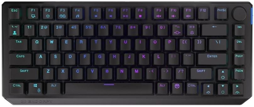Herní klávesnice Endorfy Thock 75% Wireless Black, CZ/SK layout