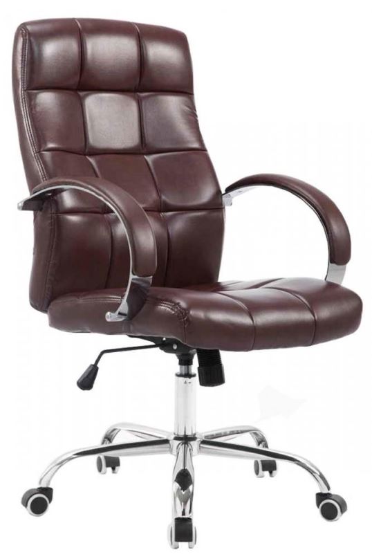 Kancelářská židle BHM GERMANY Mikos, syntetická kůže,  červenohnědá
