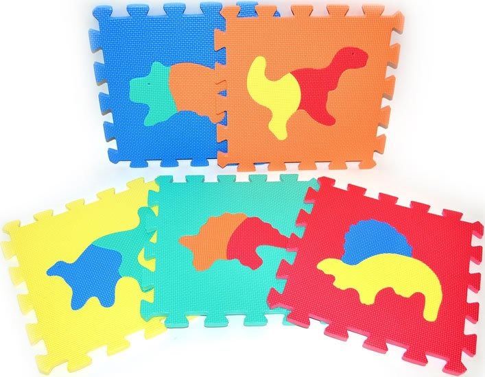 Pěnové puzzle Teddies Pěnové puzzle Dinosauři 10 ks