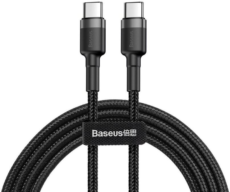 Datový kabel Baseus Flash Charging 60W USB-C Cable 1m gray/black
