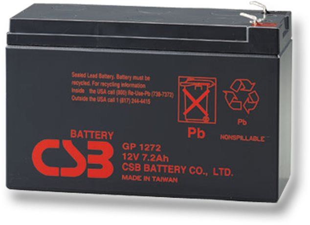 Baterie pro záložní zdroje CSB GP1272 F2, 12V, 7,2Ah