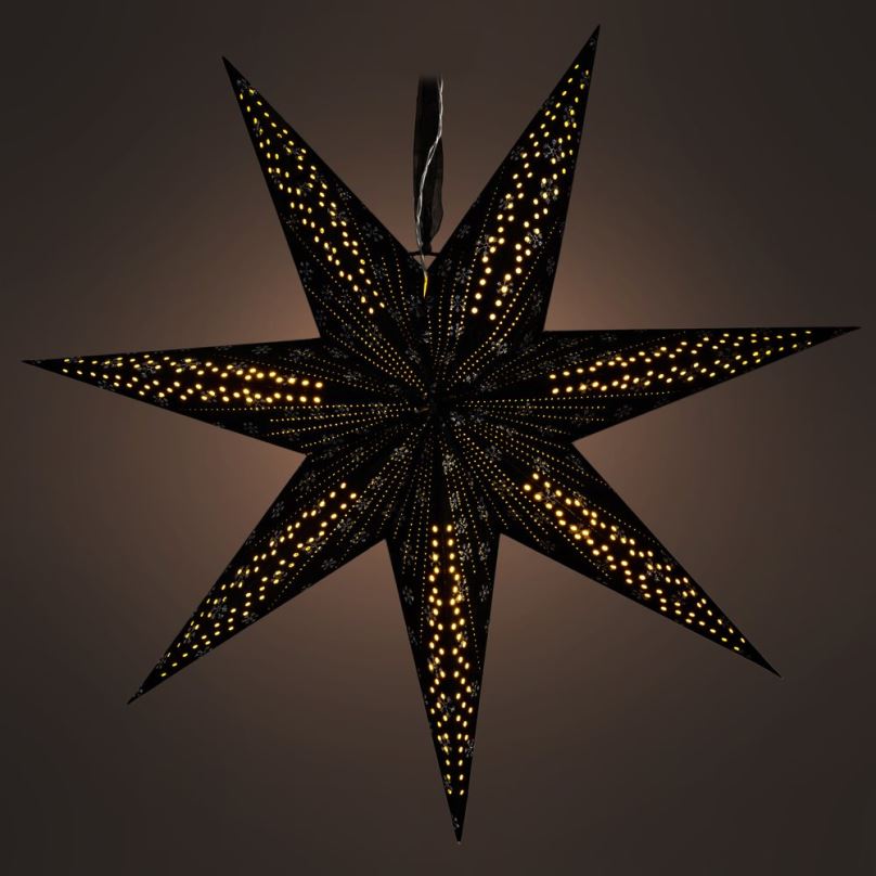 Svítící hvězda RETLUX RXL 342 hvězda černá 10LED WW