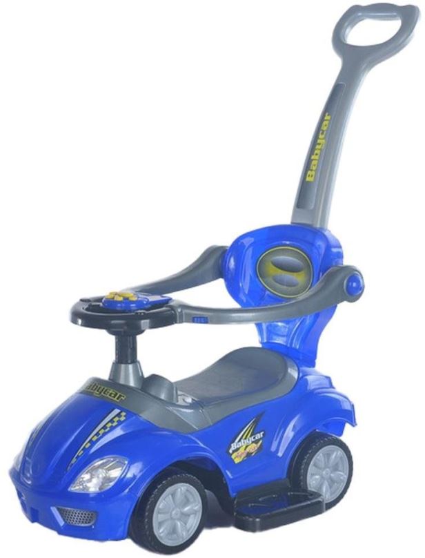 Odrážedlo Dětské odrážedlo s vodící tyčí 3v1 Mega Car modré
