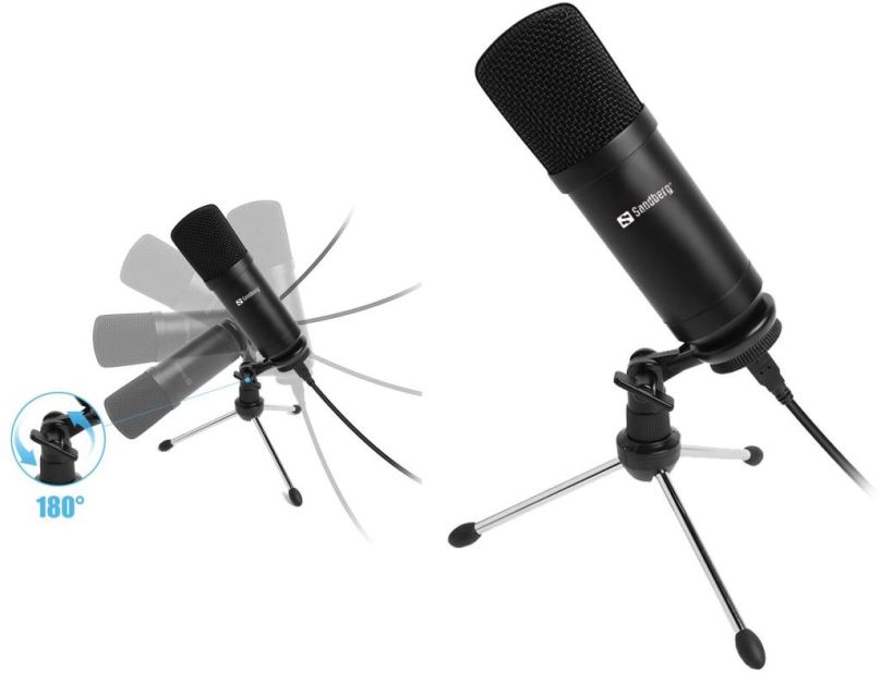 Mikrofon Sandberg Streamer USB Desk Mikrofon