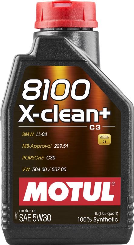 Motorový olej MOTUL 8100 X-CLEAN+ 5W30 1L