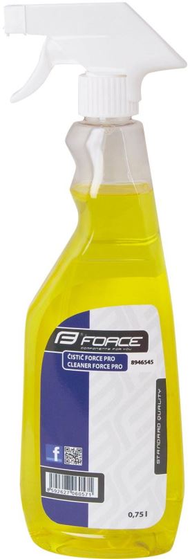 Čistič jízdních kol Force čistič Pro rozprašovač 750 ml - žlutý Extra