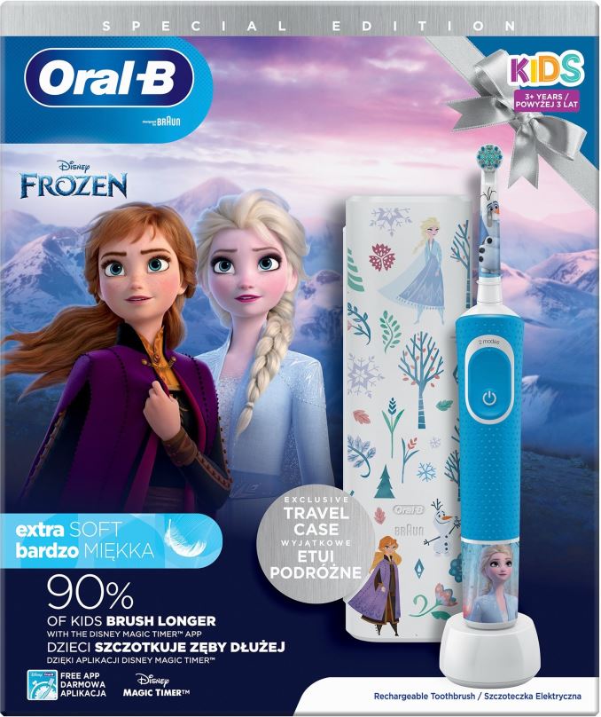 Elektrický zubní kartáček Oral-B Vitality Kids Frozen + Cestovní Pouzdro