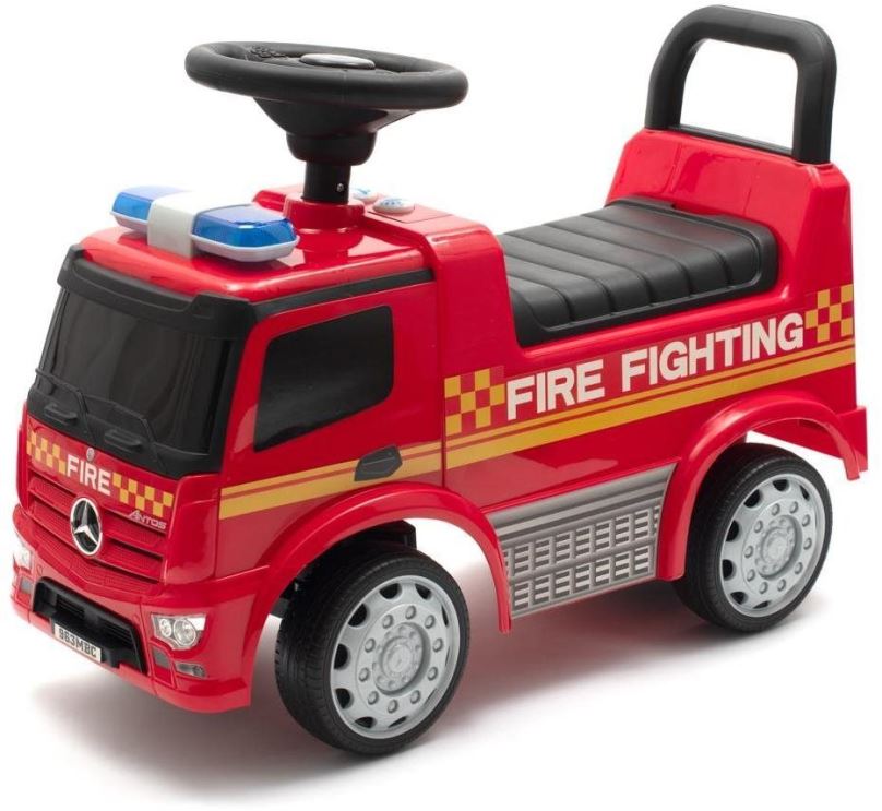 Odrážedlo BABY MIX dětské odrážedlo se zvukem Mercedes hasiči červené