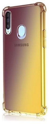 Kryt na mobil TopQ Samsung A20s silikon Shock duhový purpurovo-žlutý 54119