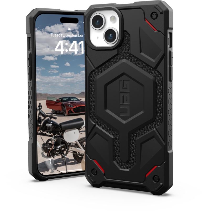 Kryt na mobil UAG Monarch Pro MagSafe Kevlar Black iPhone 15 Plus