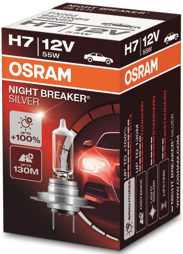 Autožárovka OSRAM H7 Night Breaker SILVER +100%