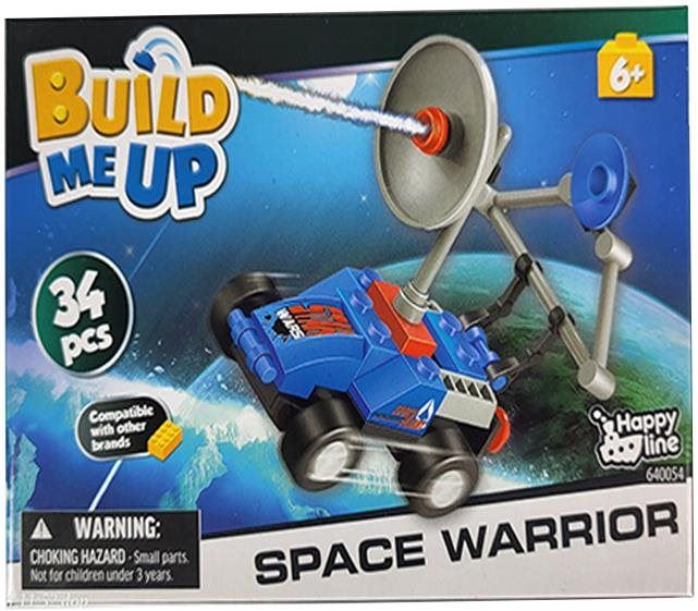 Stavebnice Mikro trading BuildMeUp stavebnice space warrior - Průzkumné vesmírné vozidlo modré 34 ks