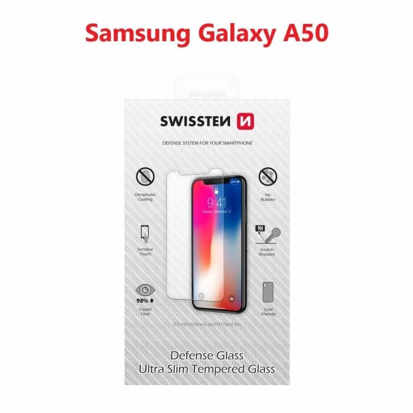 Ochranné sklo Swissten pro Samsung Galaxy A50 černé