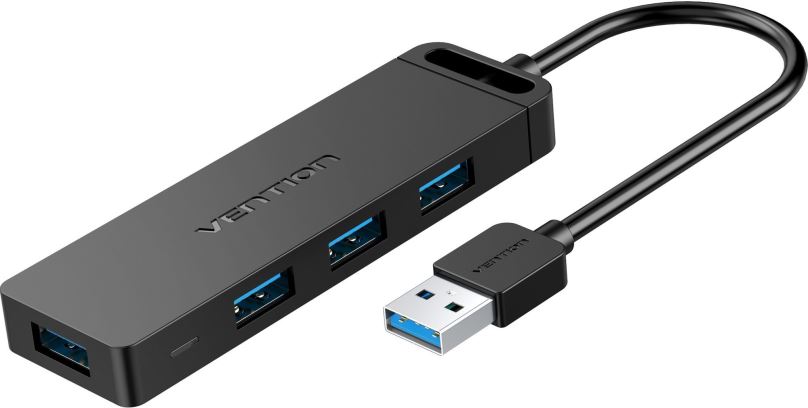 USB Hub Vention 4-Port USB 3.0 Hub with Power Supply 0.5m Black