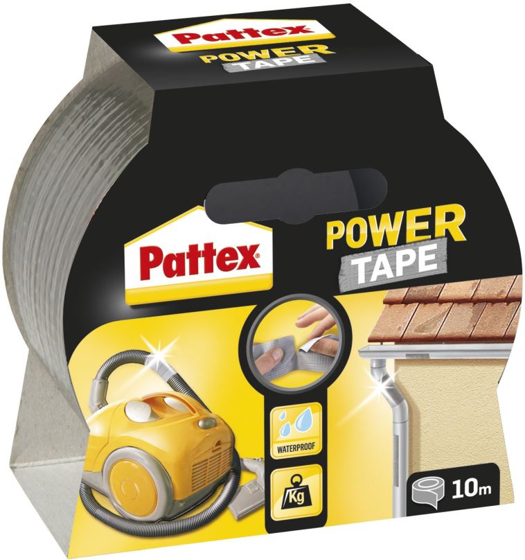 Lepicí páska PATTEX Power Tape stříbrná, 5 cm x 10 m
