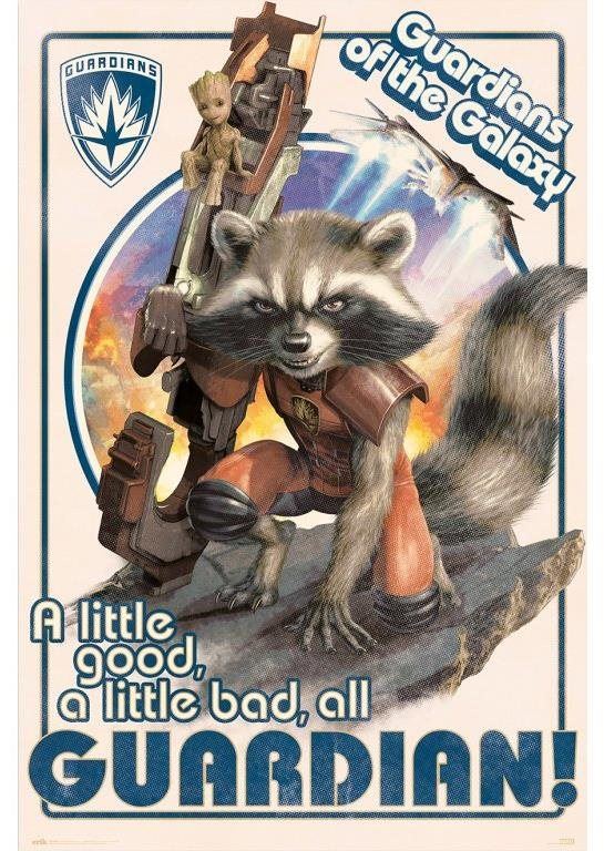 Plakát Marvel - Guardians Of The Galaxy - Strážci Galaxie - Rocket & Baby Groot - plakát