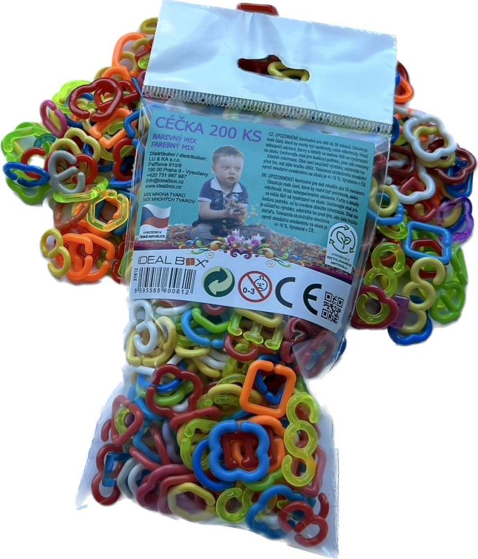 Kreativní hračka Ideal Box Céčka 200 ks – barevný mix