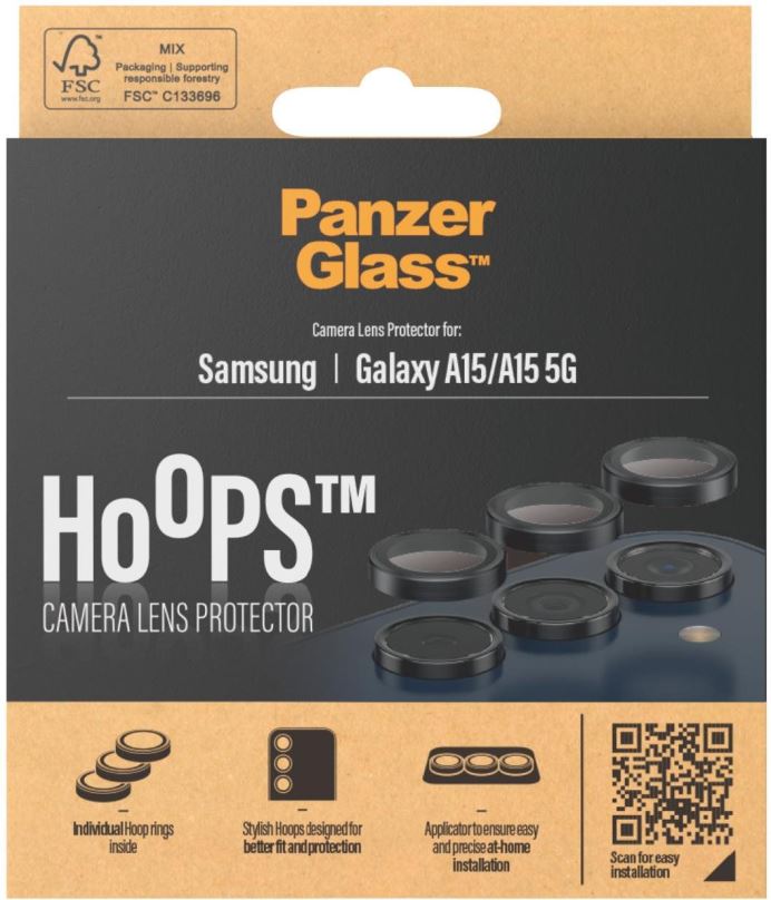 Ochranné sklo na objektiv PanzerGlass HoOps Samsung Galaxy A15/A15 5G (ochrana čoček fotoaparátu)