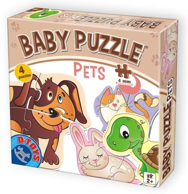 Puzzle D-Toys Baby puzzle Domácí mazlíčci 4v1 (2-4 dílky)