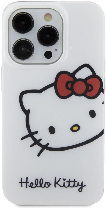 Kryt na mobil Hello Kitty IML Head Logo Zadní Kryt pro iPhone 13 Pro White