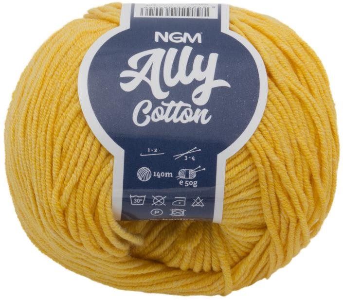 Příze Ally cotton 50g - 039 žlutá