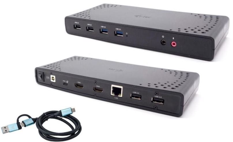 Dokovací stanice i-tec USB 3.0/USB-C/Thunderbolt, 2x HDMI Docking Station, PD 100W