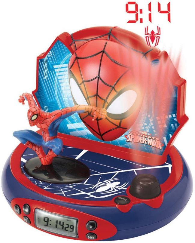 Budík Lexibook Spider-Man Hodiny s projektorem a zvuky