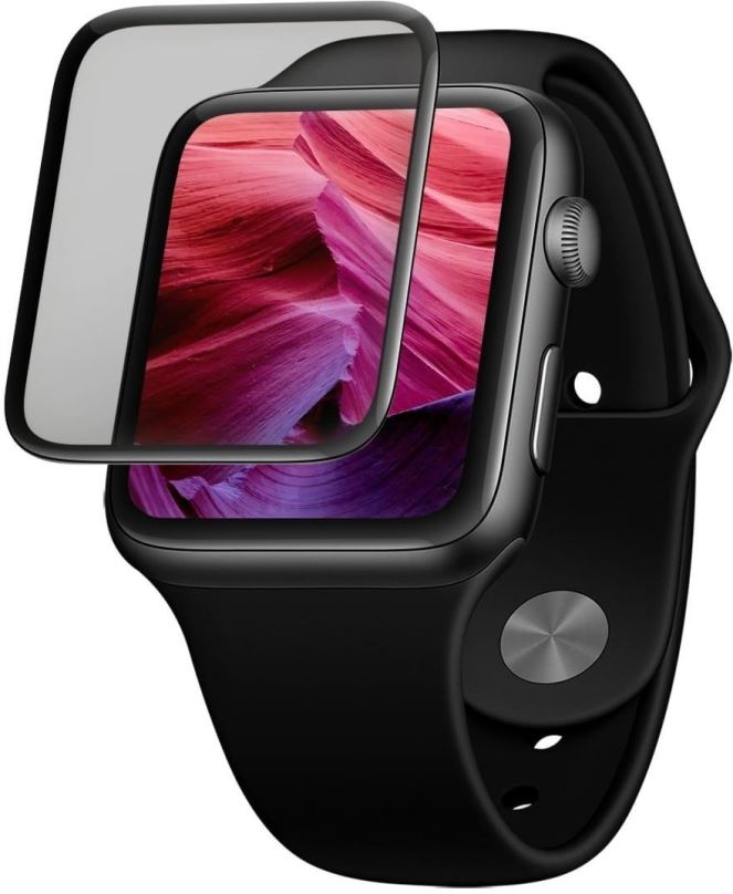 Ochranné sklo FIXED 3D Full-Cover s aplikátorem pro Apple Watch 44mm černé